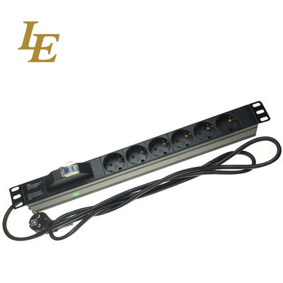 Aluminum Material Power Distribution Unit Power Strip 19 Inch 8 way PDU