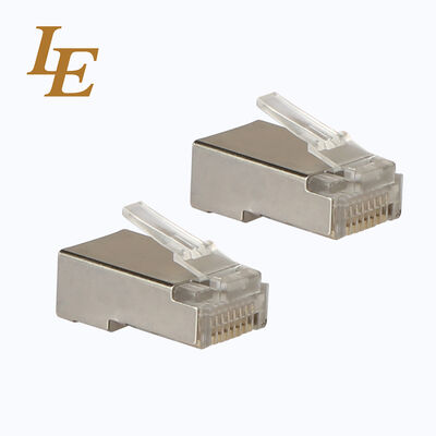 FTP 8P8C Copper Ethernet RJ45 Connector Cat5e Cat6 Cat6A 3U Modular Plug