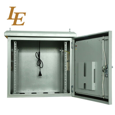19inch IP54 IP65 Outdoor Metal Cabinet Enclosure Dust And Water Resistance Enclosure With 2 Fans Cooling