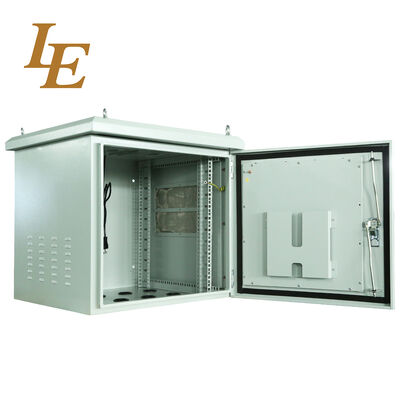 19" IP55/IP65 Metal Waterproof Outdoor Enclosure Dustproof And Water Resistance Cooling Fans Enclosure Ral7035SN Pole Mounted for Choice