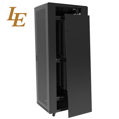 ANS/EIA RS-310-D, IEC297-2, DIN41491, PART1/7, ETSI Standard 19" Free Standing Sever Rack Enclosures Front and Rear Double-leaf Micro-perforated Doors 70% Perforation 42U 600mm 800mm Width IT Cabinet
