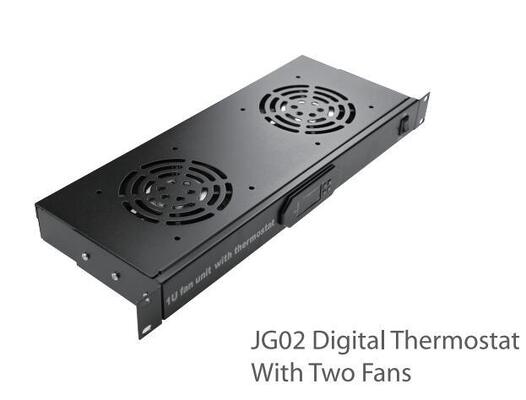 Industrial 19 Inch 1U Digital Thermostat Fan Unit Rack Mount Fan Unit with Switch for Server Rack Temperature Control