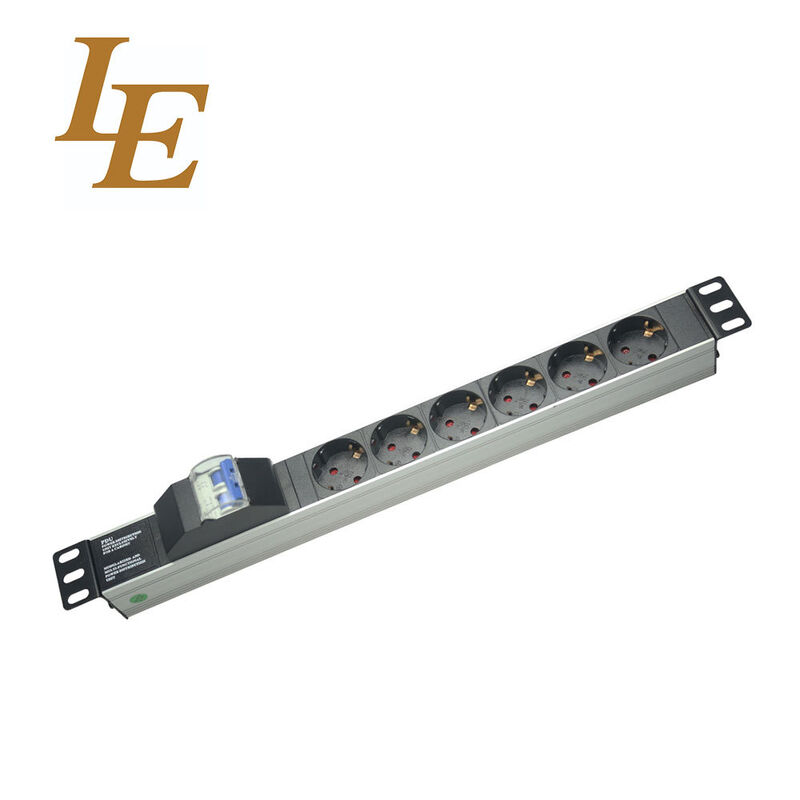 19"Server Rack Aluminum Alloy PDU Power Distribution Unit with Germany Style 6 to 8 Way Socket Type Supporting and Server Rack Power