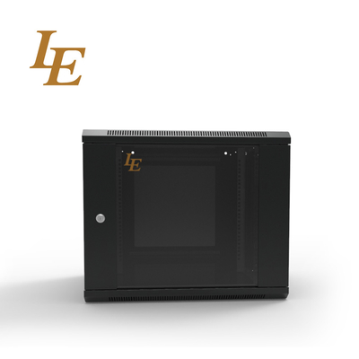 4U -18U Armoire de serveur murale avec petite serrure ronde Fermeture de porte en verre démontée CE / ISO
