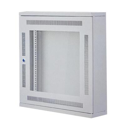 Armoire de rack de serveur de 19 pouces Armoire de réseau mural 12U avec porte en verre trempé et entrée de câble en haut et en bas