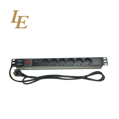 unité de distribution d'alimentation pdu à 8 ports, 19 pouces, norme allemande, double disjoncteur, unité de distribution d'alimentation pour rack